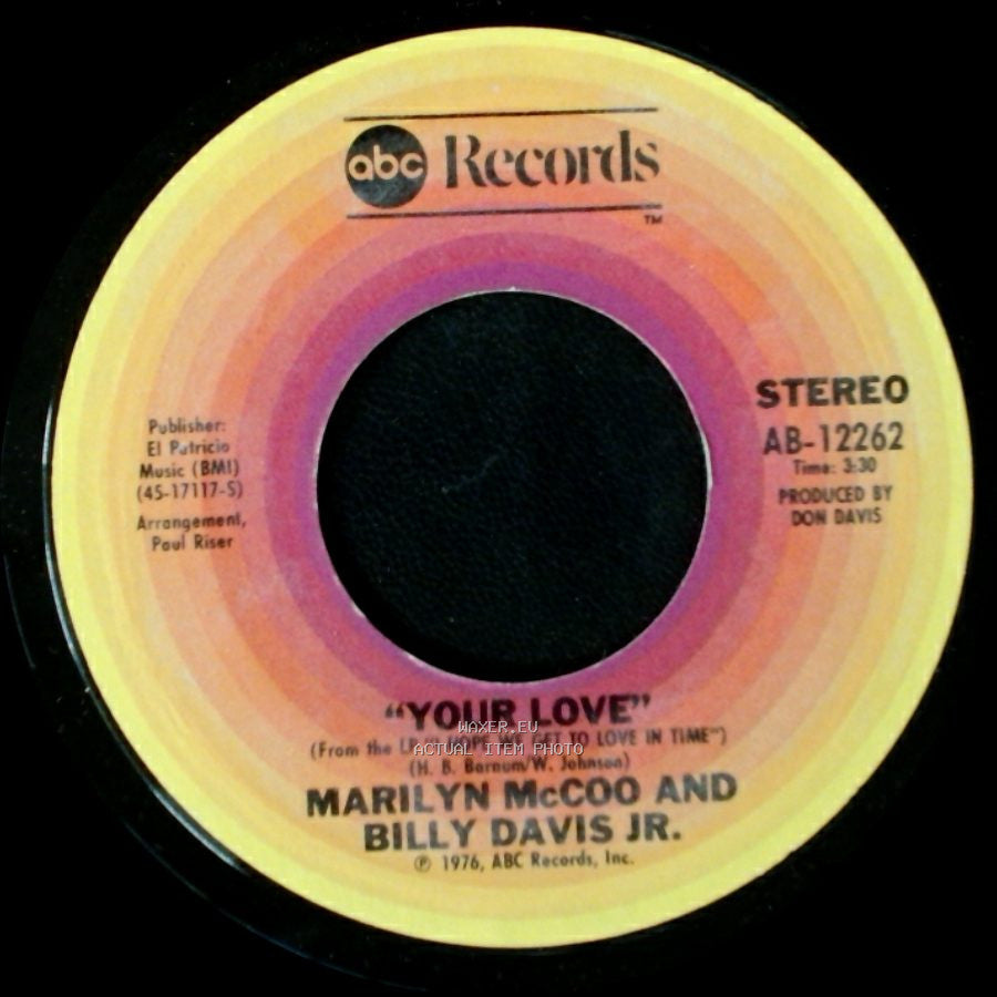 Marilyn Mccoo And Billy Davis Jr. - My Love For You (Will Always Be The Same) / Your Love side B