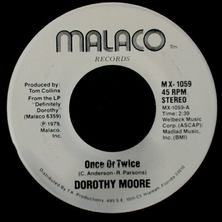 Dorothy Moore - Love Me / Once Or Twice side B