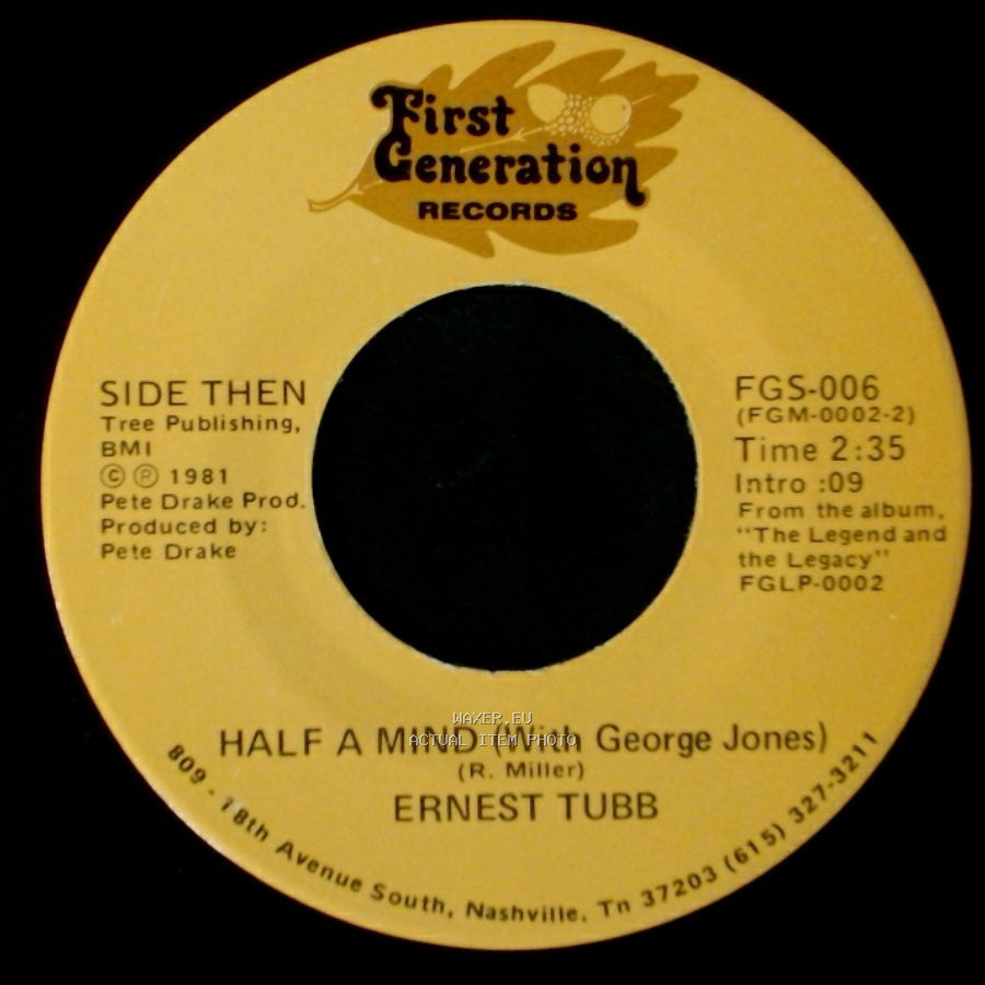 Ernest Tubb - Thanks A Lot (With Loretta Lynn) / Half A Mind (With George Jones) side A