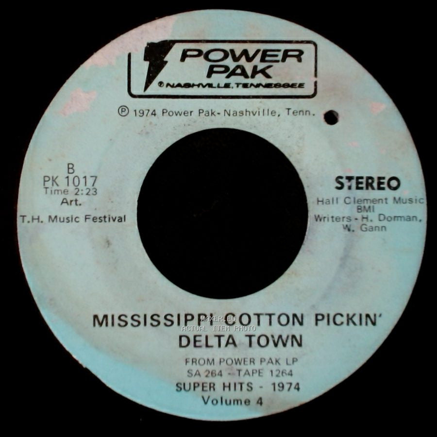 Unknown Artist - Mississippi Cotton Pickin' Delta Town / I Wouldn't Want To Live If You Didn't Love Me side A