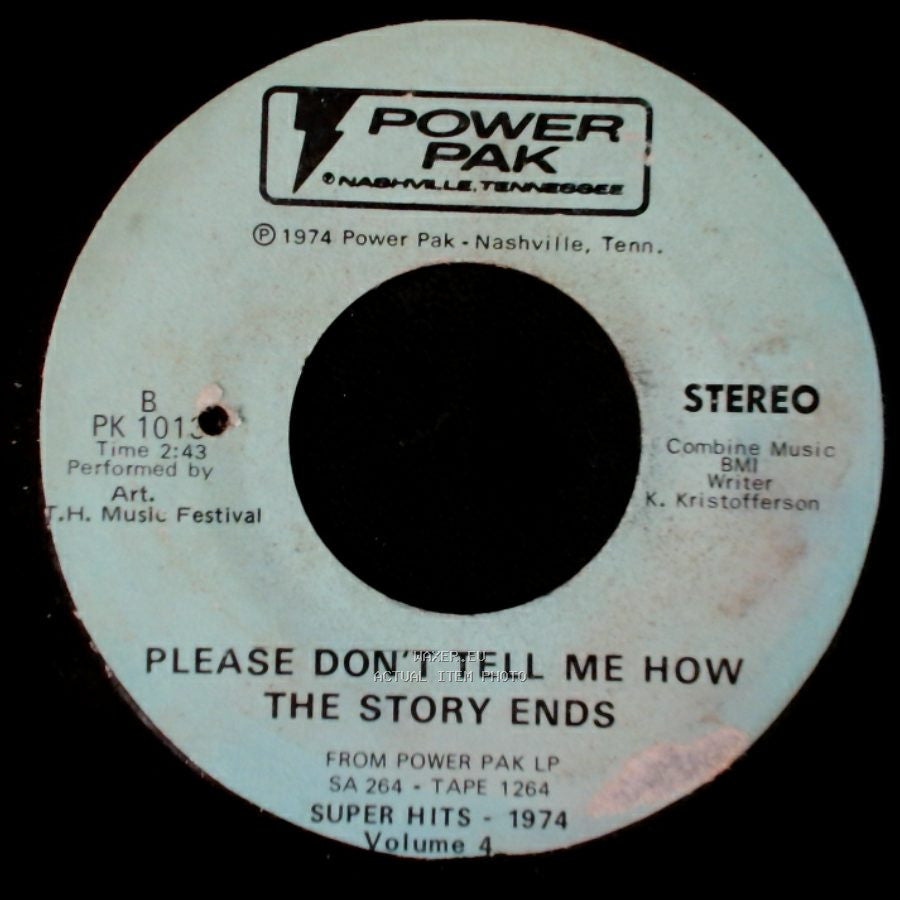 Art. T.H. Music Festival / Art. - Please Don't Tell Me How The Story Ends / Between Lust & Watching Tv side A
