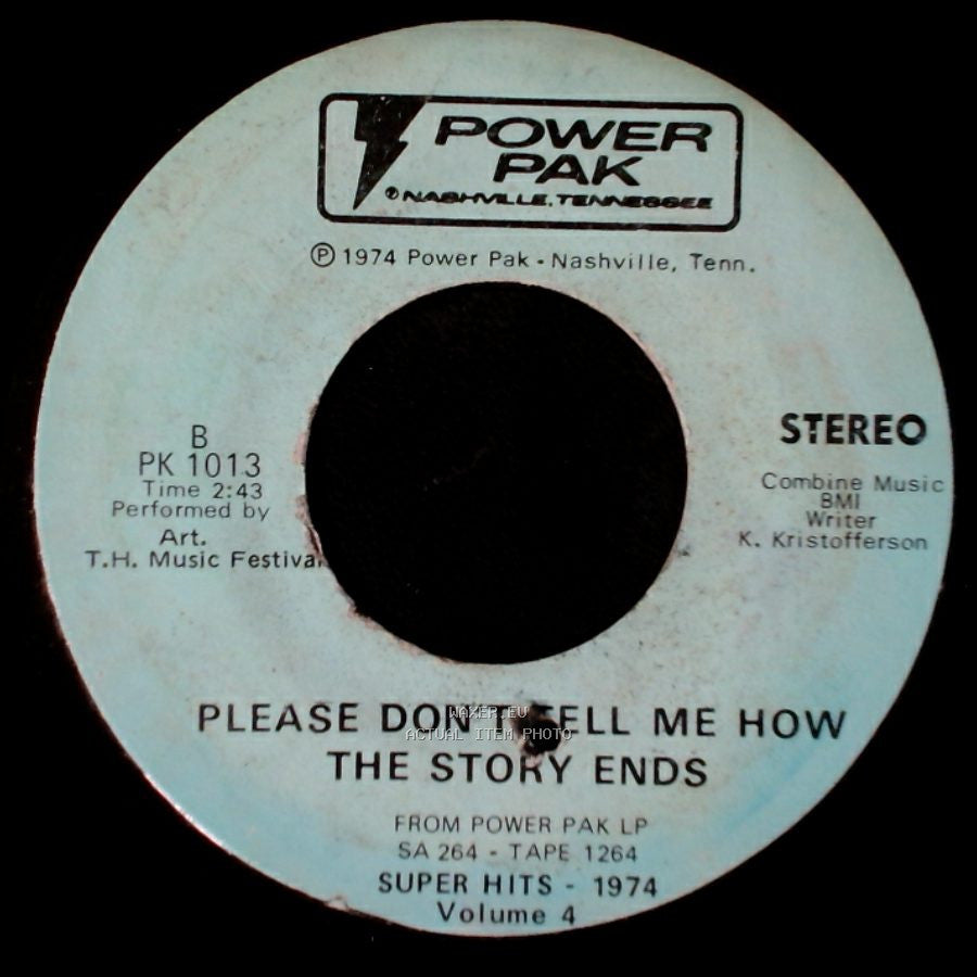 Art. T.H. Music Festival / Art. - Please Don't Tell Me How The Story Ends / Between Lust & Watching Tv side B