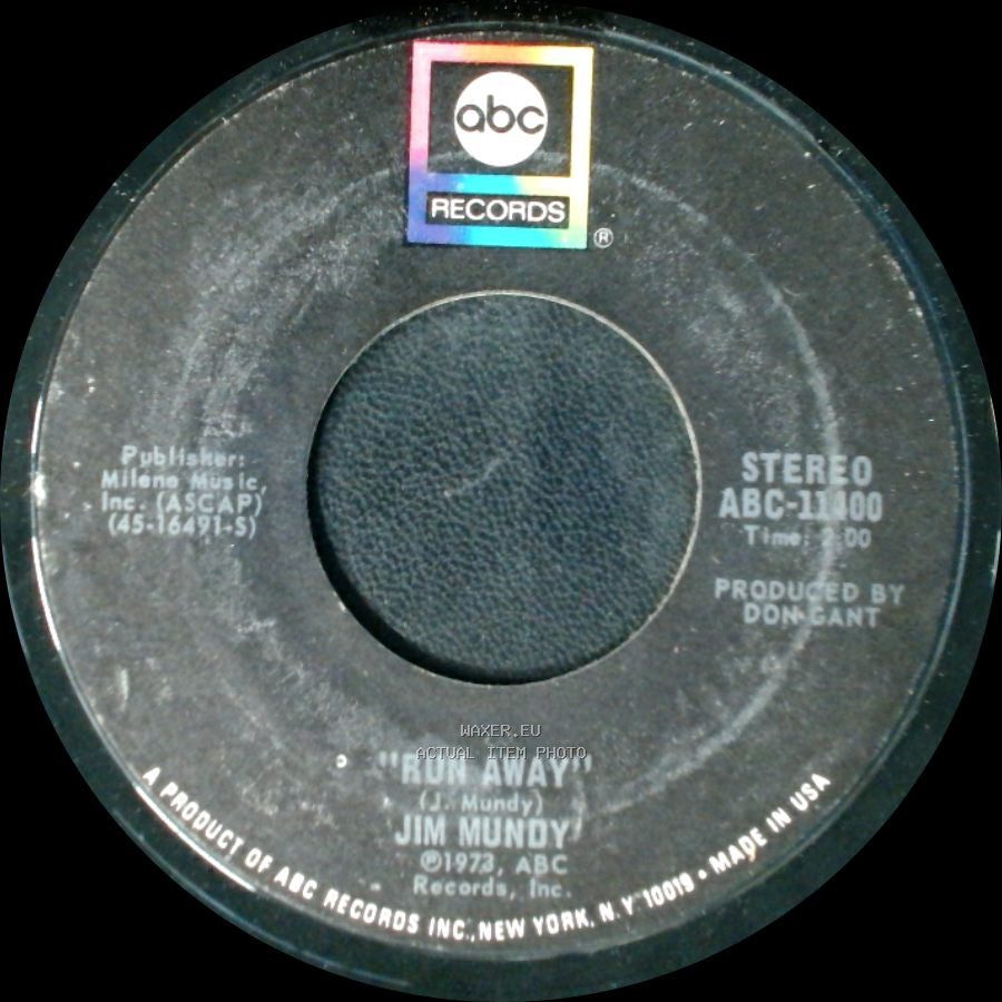 Jim Mundy - Run Away / The River's Too Wide side A