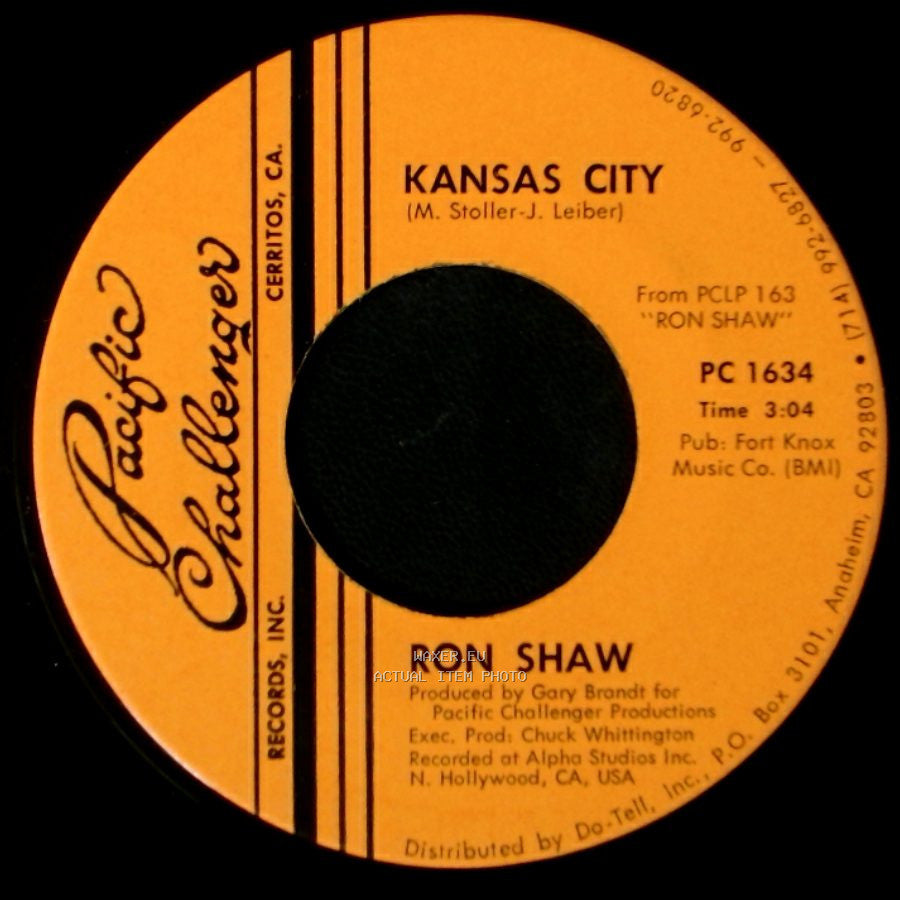 Ron Shaw - I Cry Instead / Kansas City side B
