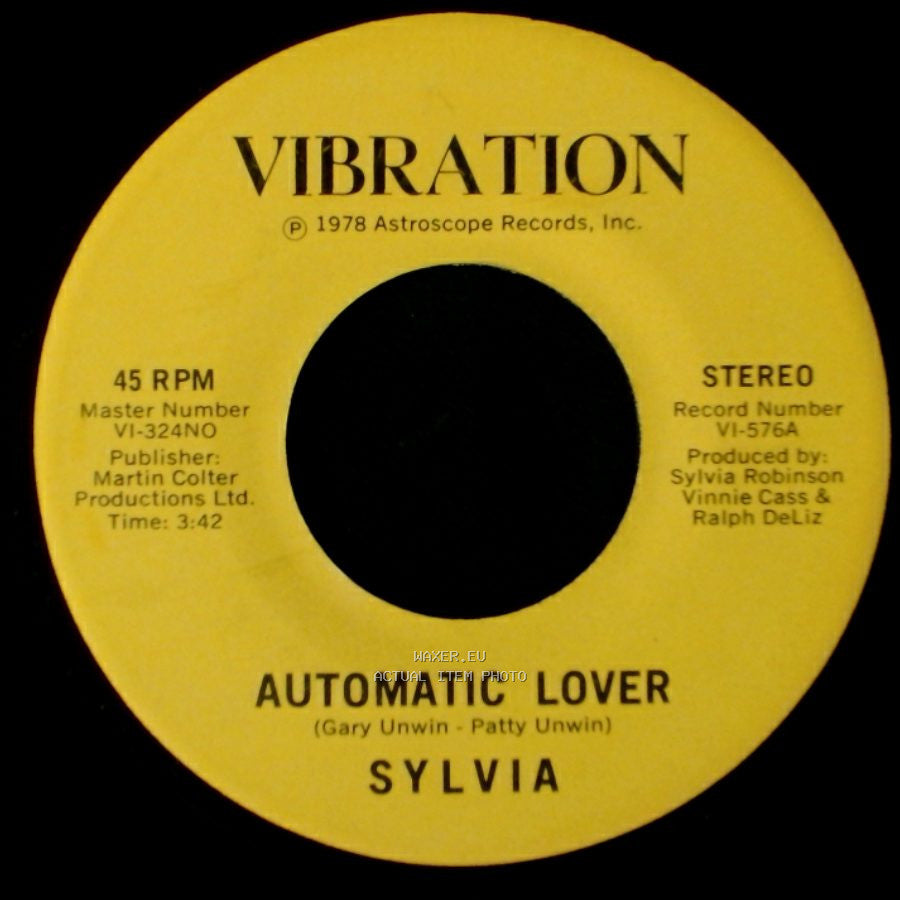 Sylvia - Stop Boy / Automatic Lover side B