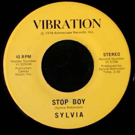 Sylvia - Stop Boy / Automatic Lover side A