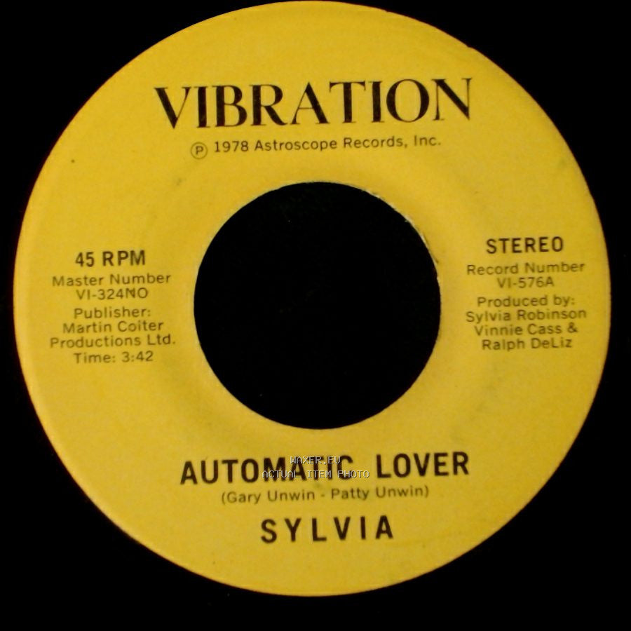 Sylvia - Stop Boy / Automatic Lover side B