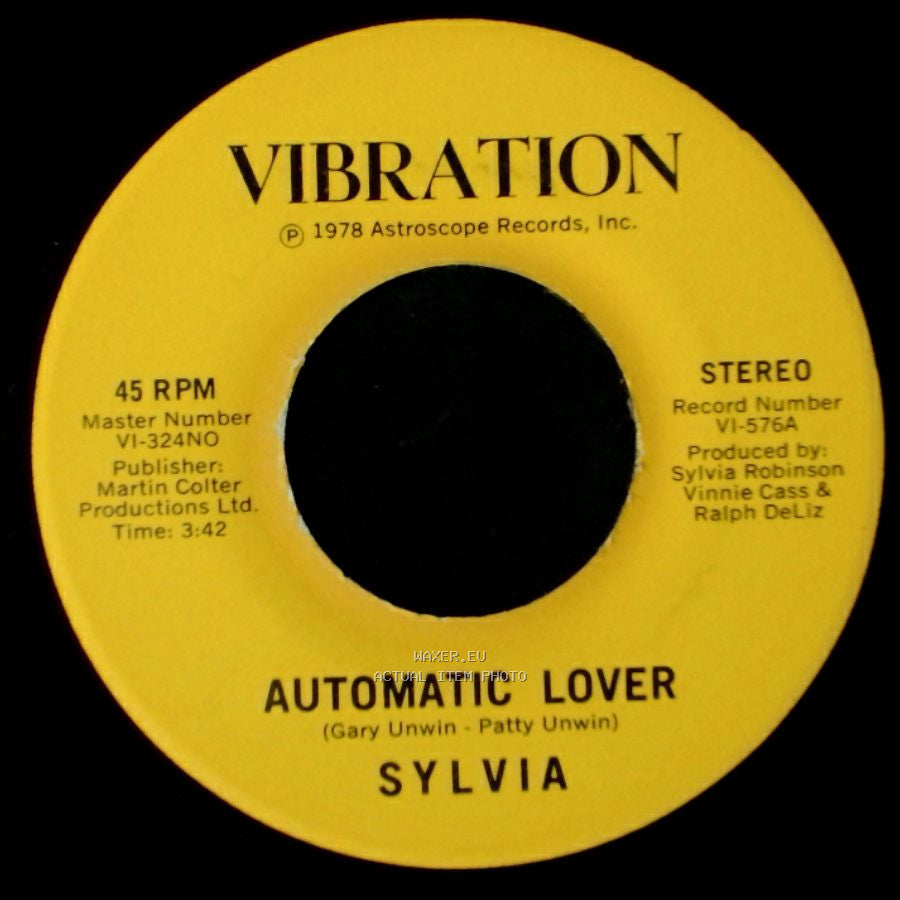 Sylvia - Stop Boy / Automatic Lover side B