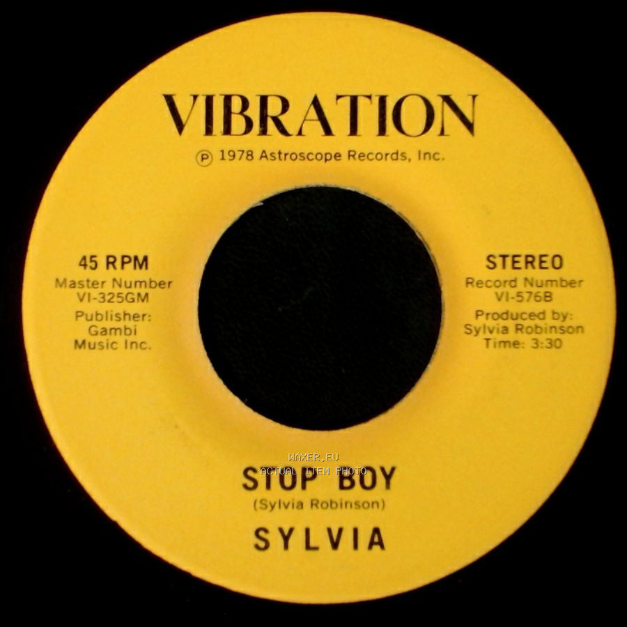 Sylvia - Stop Boy / Automatic Lover side B
