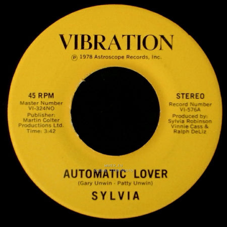 Sylvia - Stop Boy / Automatic Lover side B
