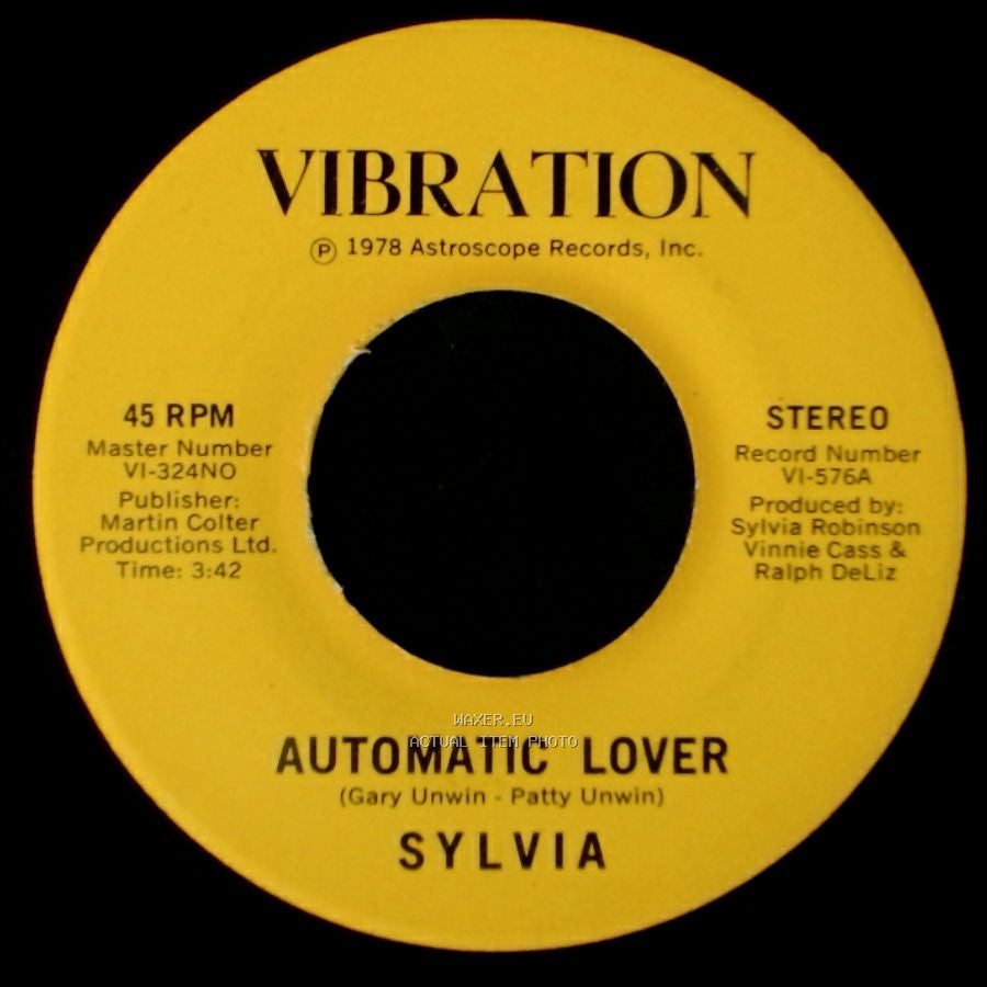 Sylvia - Stop Boy / Automatic Lover side B