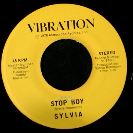 Sylvia - Stop Boy / Automatic Lover side A
