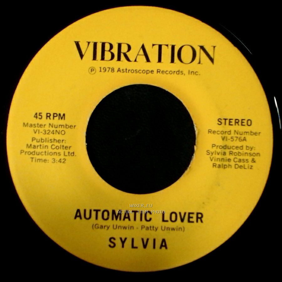 Sylvia - Stop Boy / Automatic Lover side B