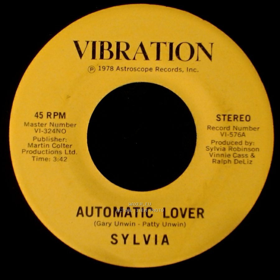 Sylvia - Stop Boy / Automatic Lover side B