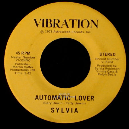 Sylvia - Stop Boy / Automatic Lover side B