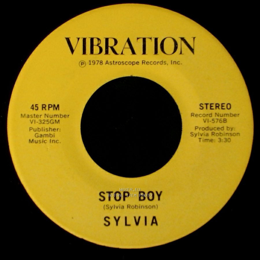 Sylvia - Stop Boy / Automatic Lover side B