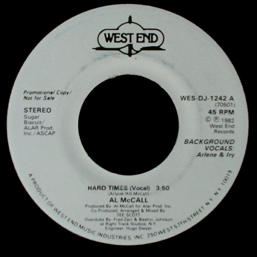 Al Mccall - Hard Times (Vocal) / Hard Times (Vocal) side A