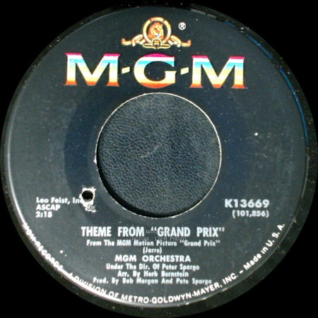 Mgm Orchestra - Theme From "Grand Prix" / Theme From "Grand Prix" side A
