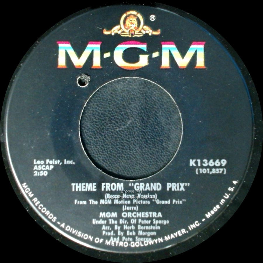 Mgm Orchestra - Theme From "Grand Prix" / Theme From "Grand Prix" side B