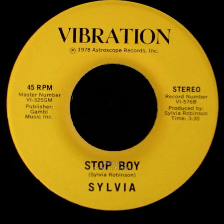 Sylvia - Stop Boy / Automatic Lover side B