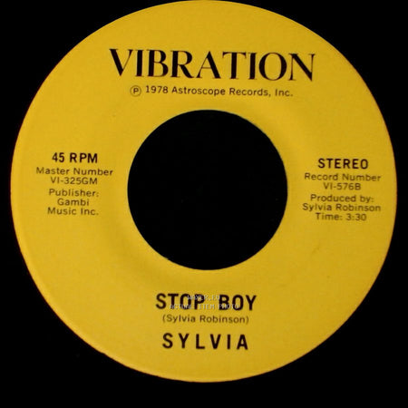 Sylvia - Stop Boy / Automatic Lover side A