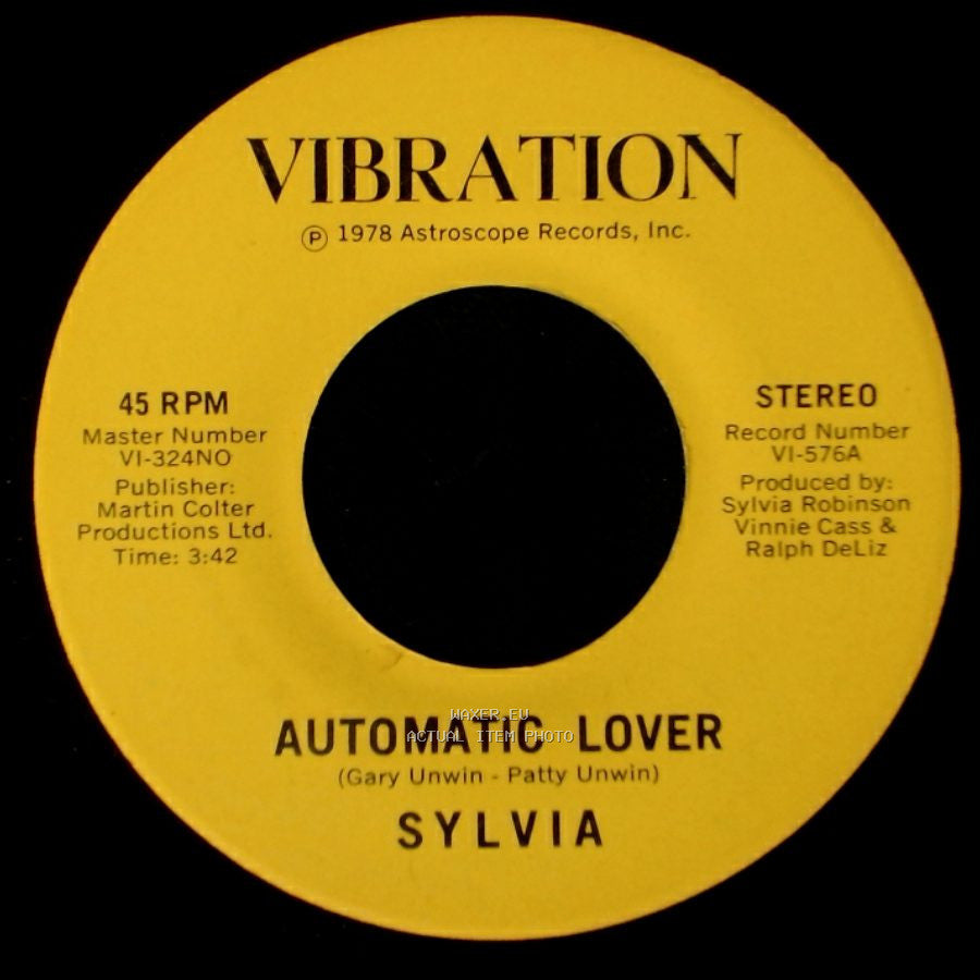 Sylvia - Stop Boy / Automatic Lover side B