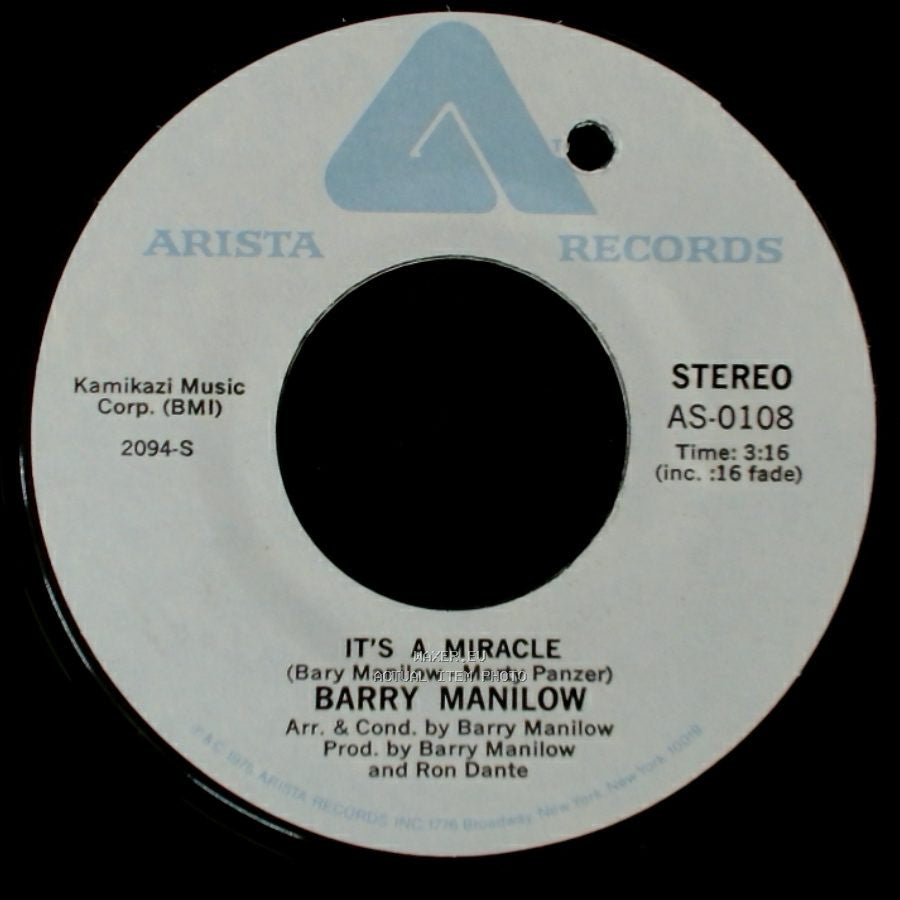 Barry Manilow - It's A Miracle / One Of These Days side A