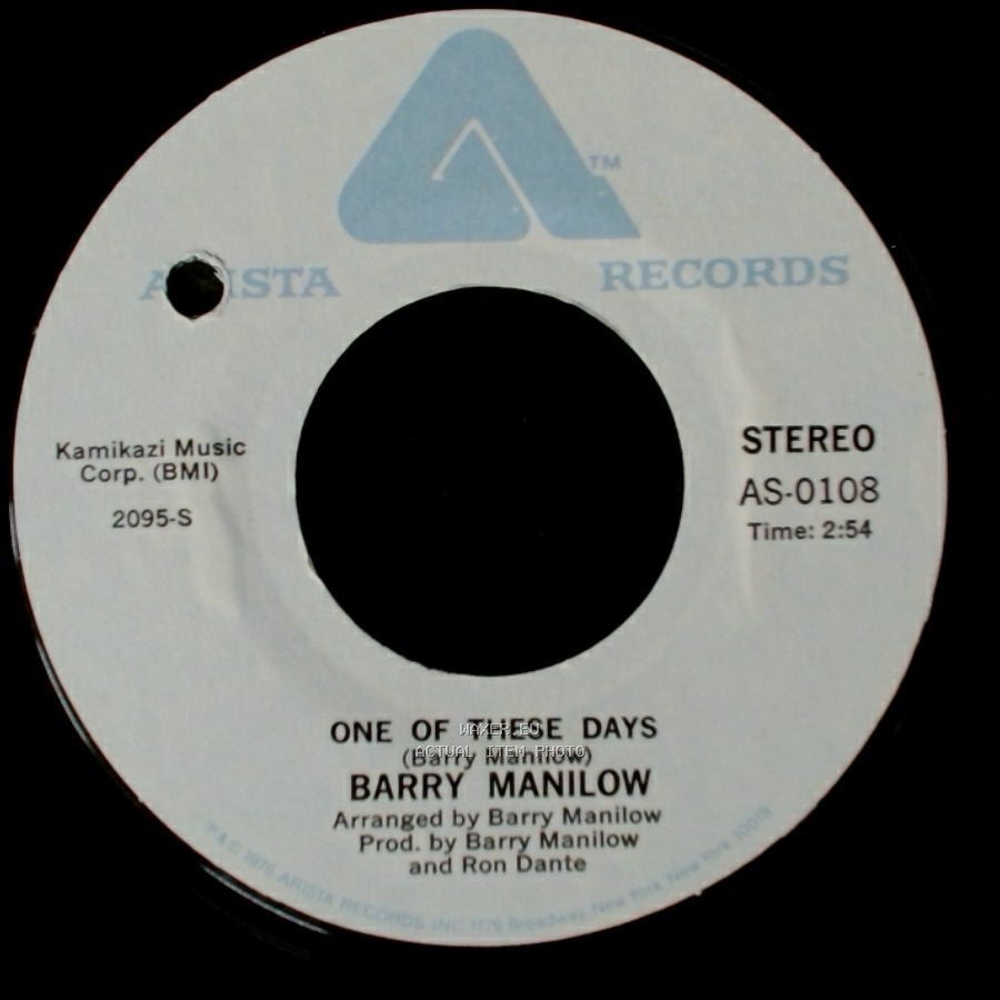 Barry Manilow - It's A Miracle / One Of These Days side B