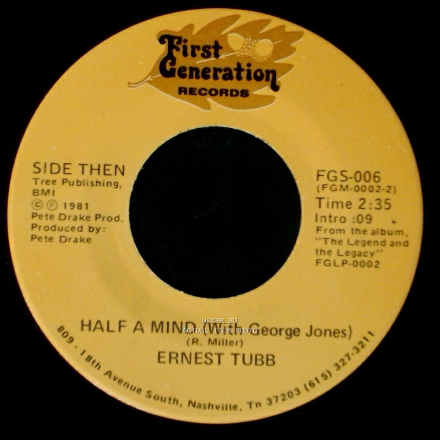 Ernest Tubb - Thanks A Lot (With Loretta Lynn) / Half A Mind (With George Jones) side B