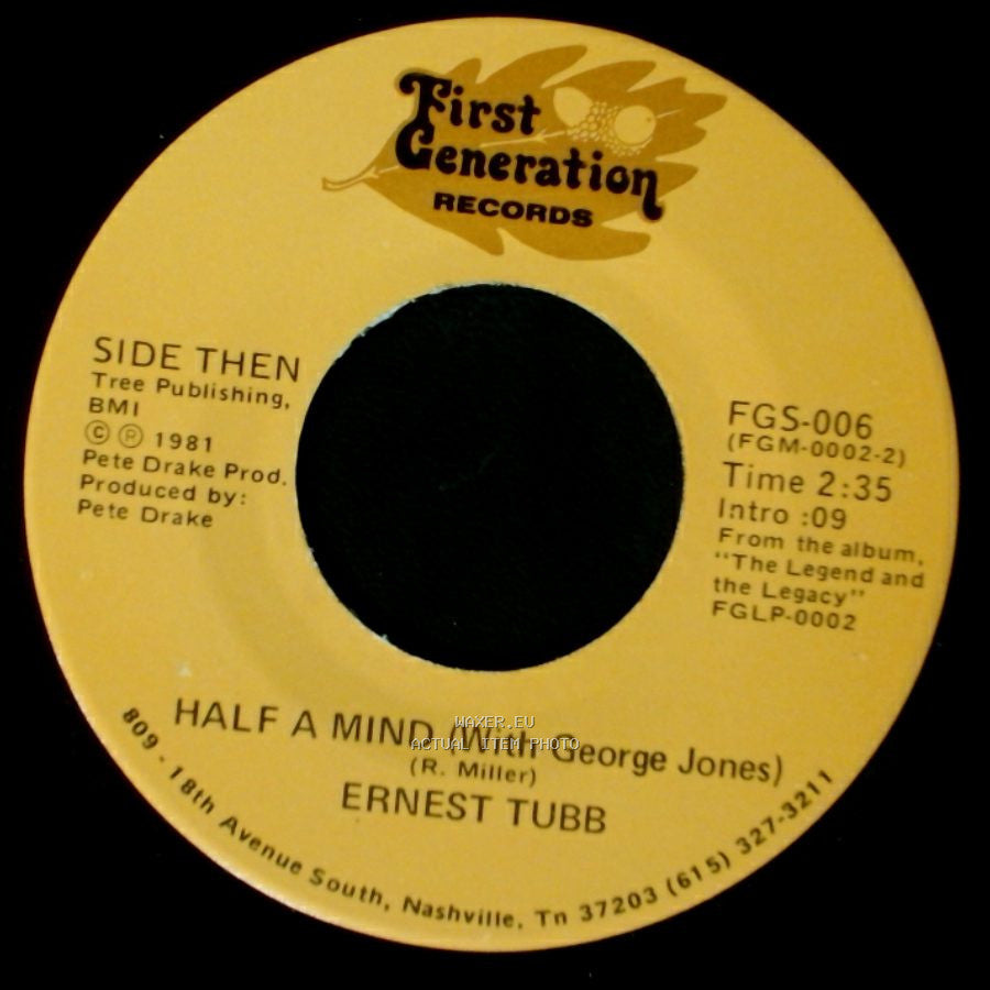 Ernest Tubb - Thanks A Lot (With Loretta Lynn) / Half A Mind (With George Jones) side B