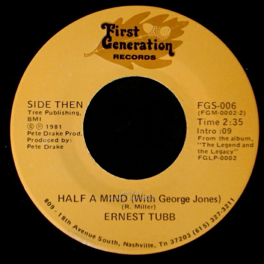 Ernest Tubb - Thanks A Lot (With Loretta Lynn) / Half A Mind (With George Jones) side B