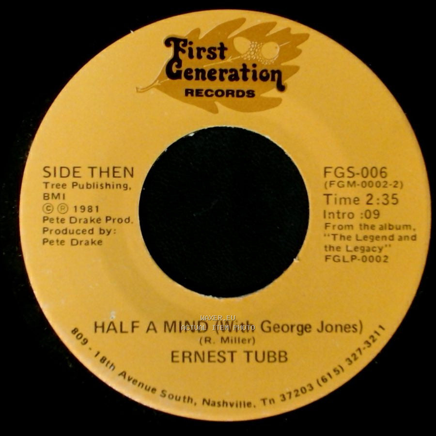 Ernest Tubb - Thanks A Lot (With Loretta Lynn) / Half A Mind (With George Jones) side A