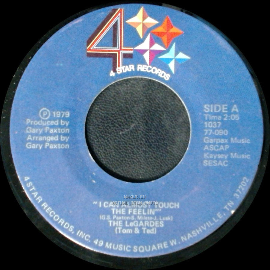 The Legardes / The Legardes (Tom & Ted) - I Can Almost Touch The Feelin' / True Love side A