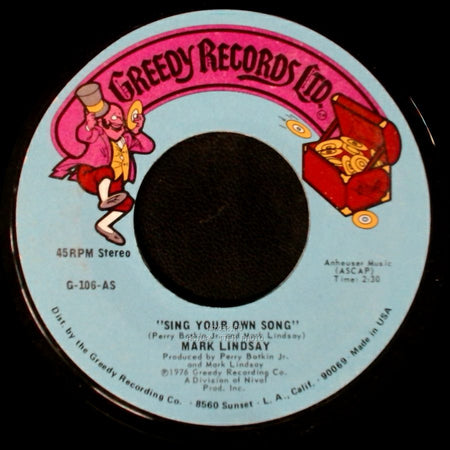 Mark Lindsay - Sing Your Own Song / Sing Your Own Song side B