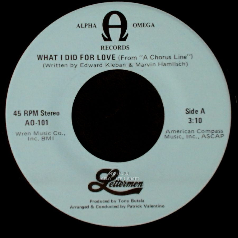 Lettermen - What I Did For Love / I'll Be Back side A