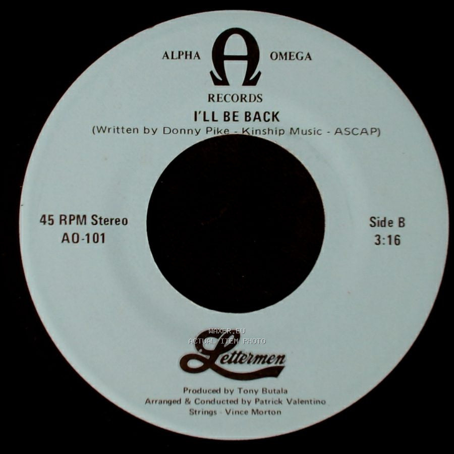 Lettermen - What I Did For Love / I'll Be Back side B