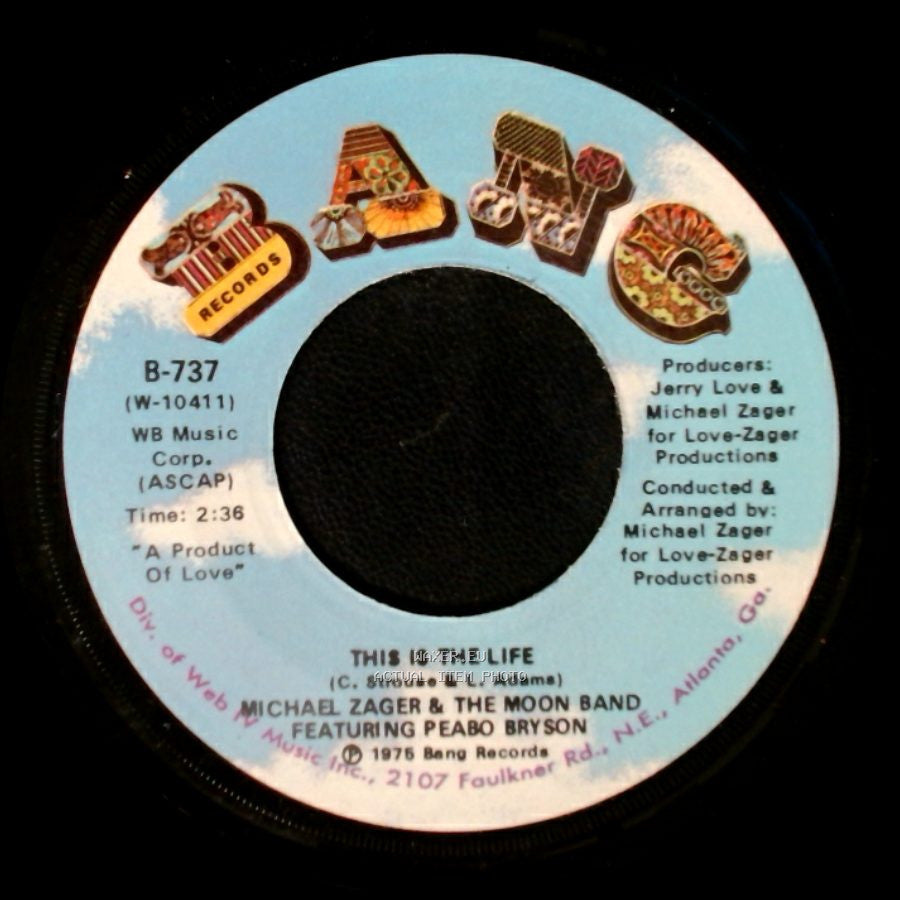 Michael Zager & The Moon Band Featuring Peabo Bryson - This Is The Life / Do It With Feeling side B