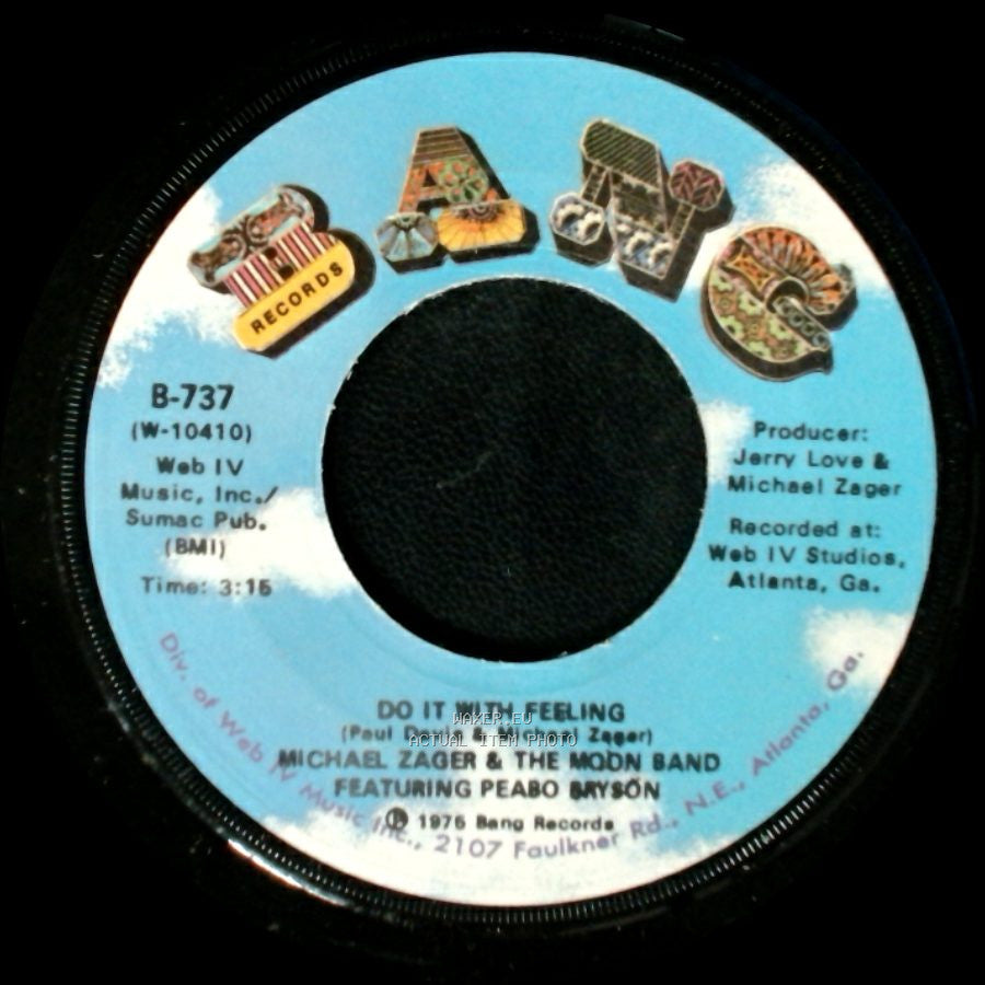 Michael Zager & The Moon Band Featuring Peabo Bryson - This Is The Life / Do It With Feeling side A