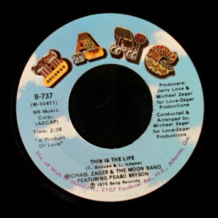 Michael Zager & The Moon Band Featuring Peabo Bryson - This Is The Life / Do It With Feeling side B