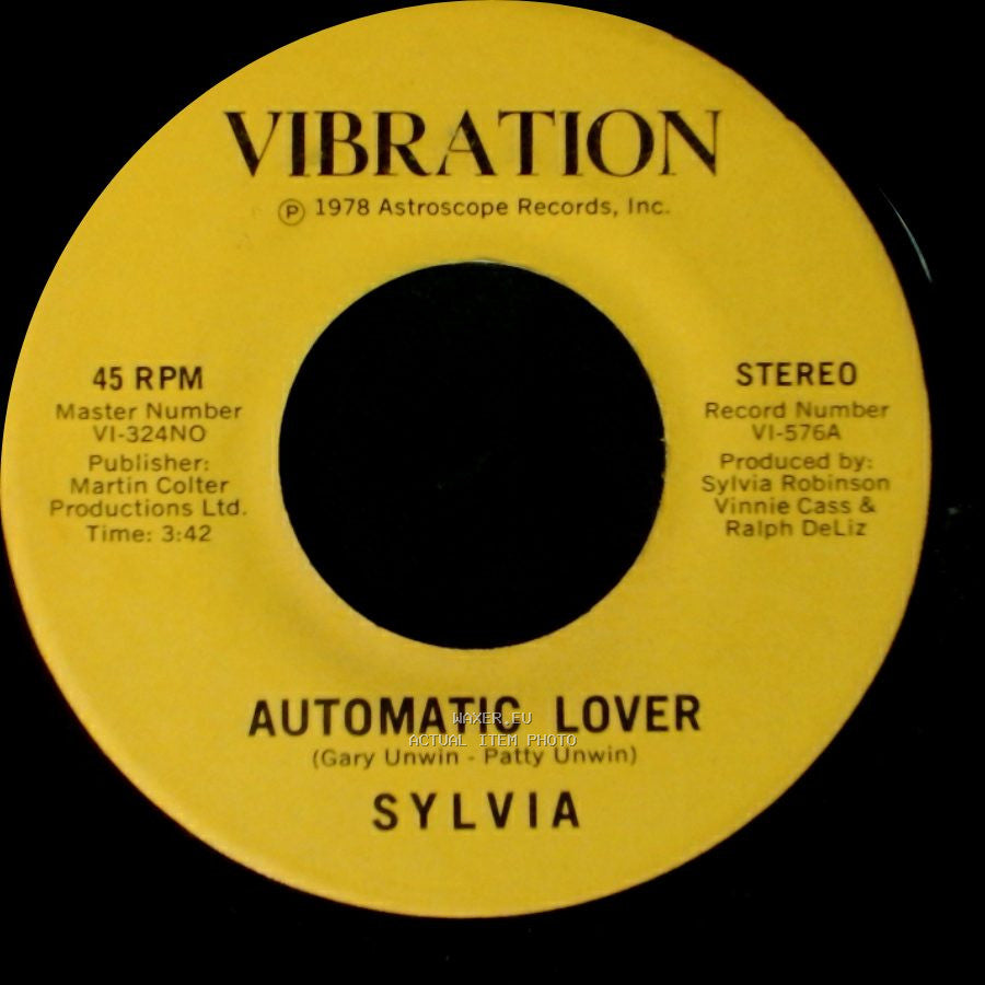 Sylvia - Stop Boy / Automatic Lover side B