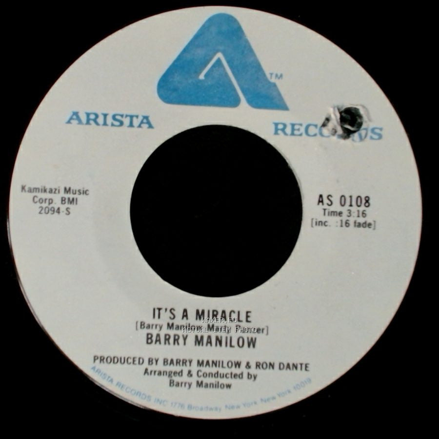 Barry Manilow - It's A Miracle / One Of These Days side A