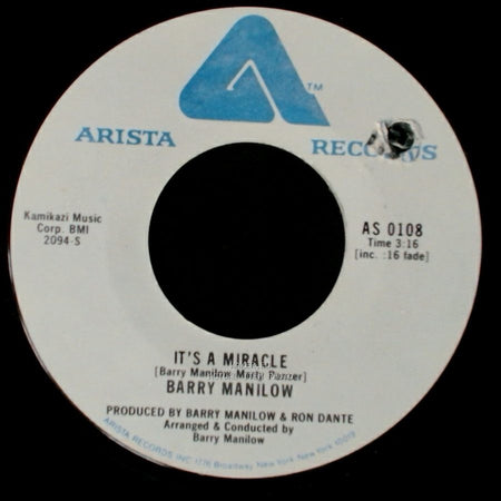 Barry Manilow - It's A Miracle / One Of These Days side A
