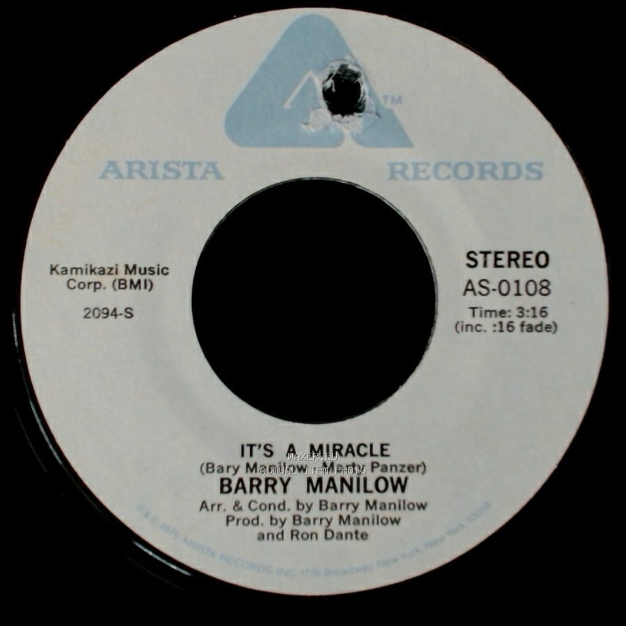 Barry Manilow - It's A Miracle / One Of These Days side A