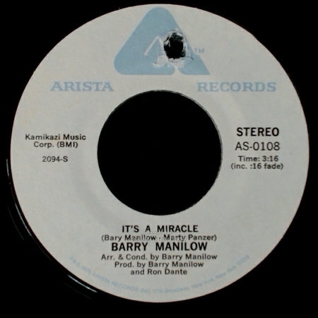 Barry Manilow - It's A Miracle / One Of These Days side A