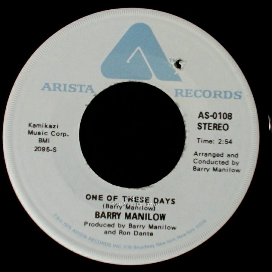 Barry Manilow - It's A Miracle / One Of These Days side B