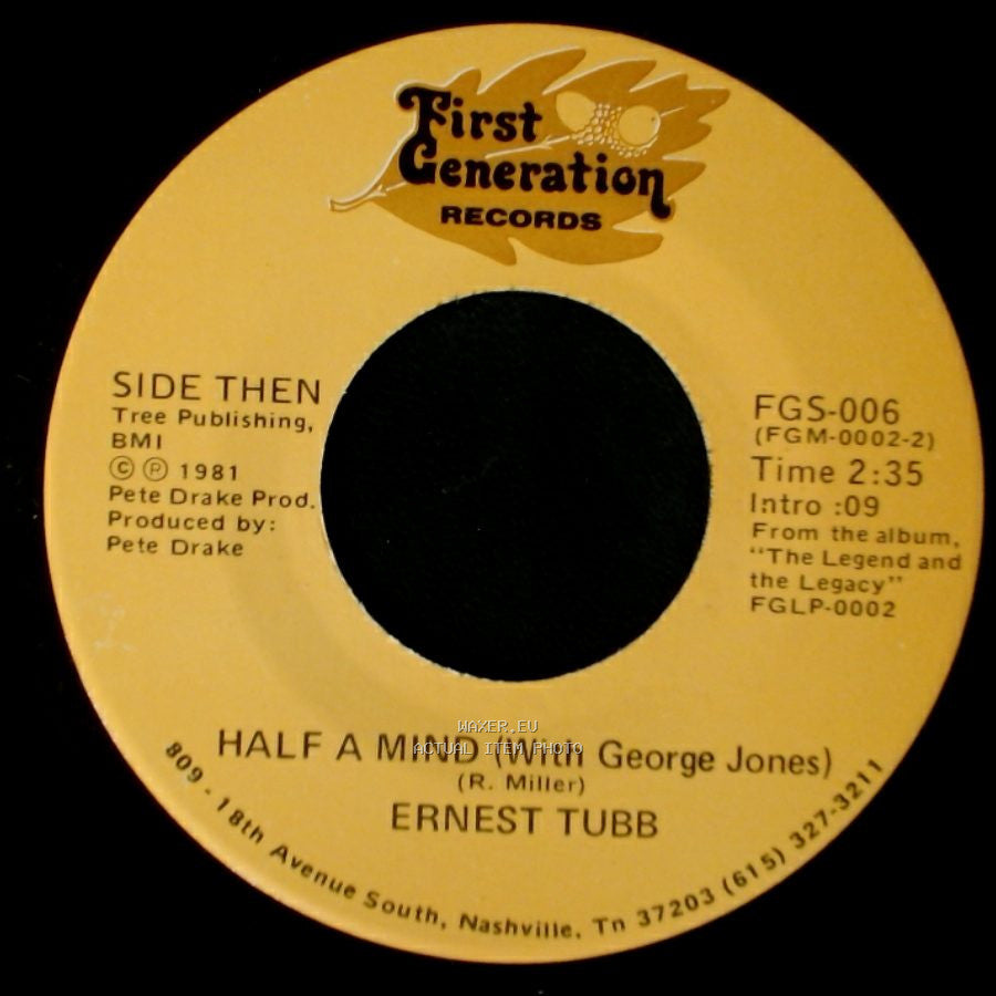 Ernest Tubb - Thanks A Lot (With Loretta Lynn) / Half A Mind (With George Jones) side B