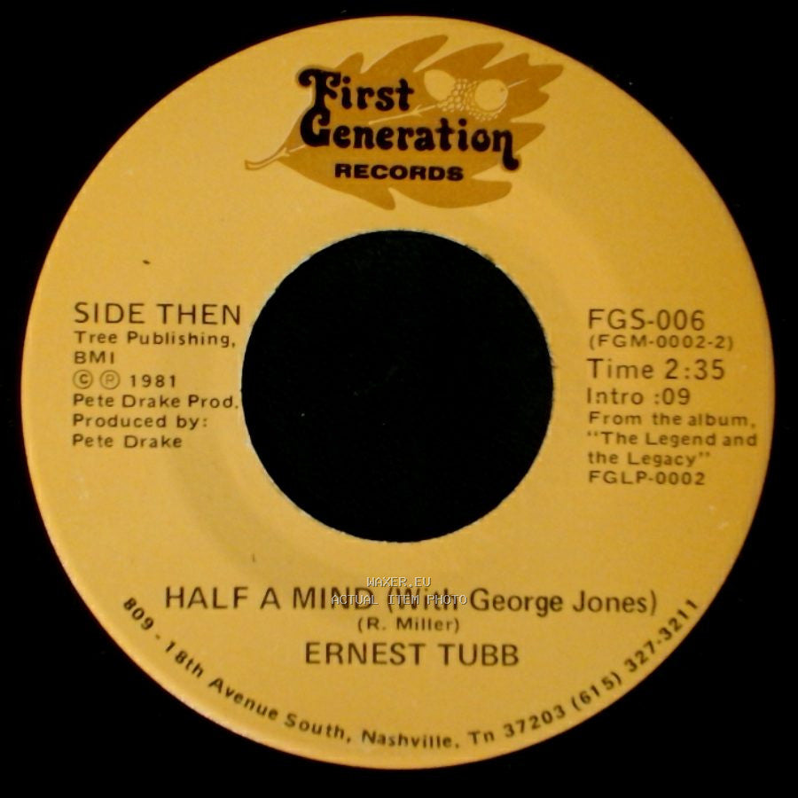 Ernest Tubb - Thanks A Lot (With Loretta Lynn) / Half A Mind (With George Jones) side A
