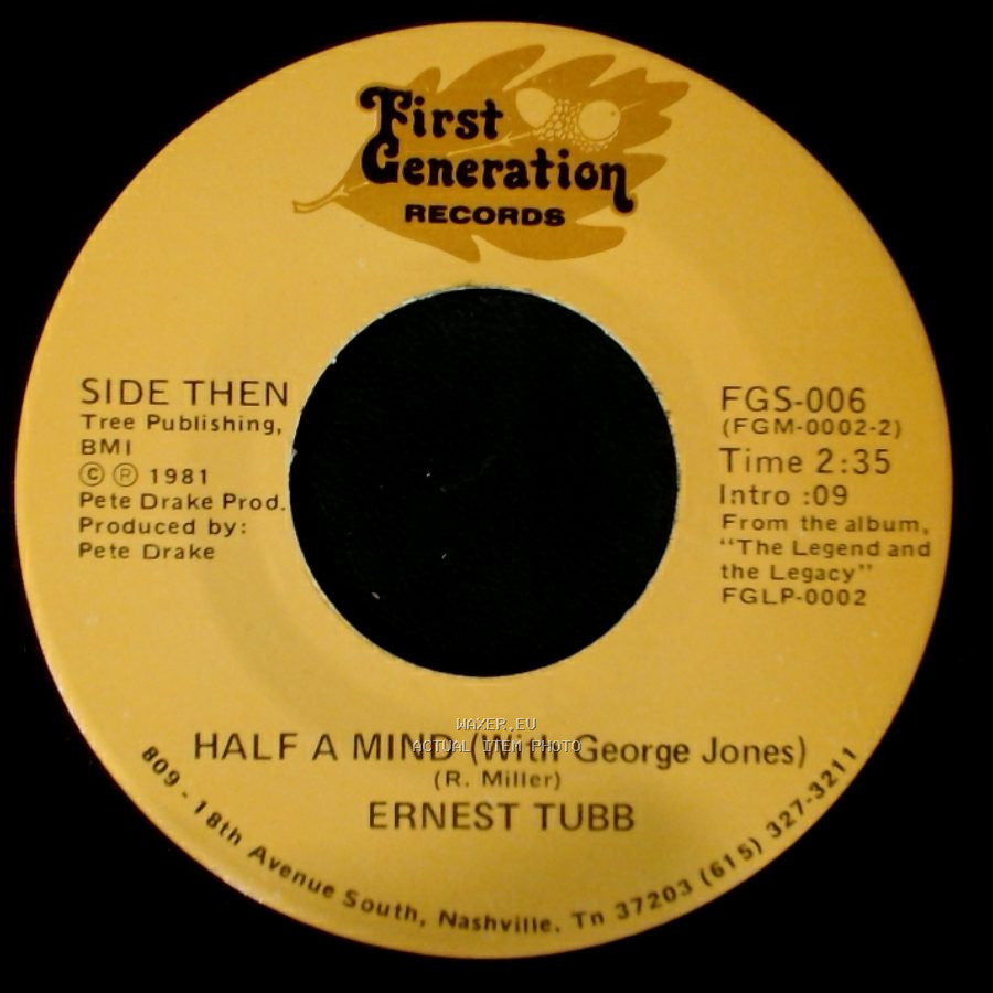 Ernest Tubb - Thanks A Lot (With Loretta Lynn) / Half A Mind (With George Jones) side B