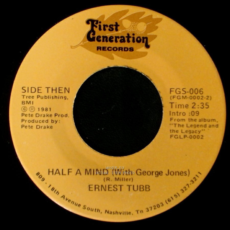 Ernest Tubb - Thanks A Lot (With Loretta Lynn) / Half A Mind (With George Jones) side A
