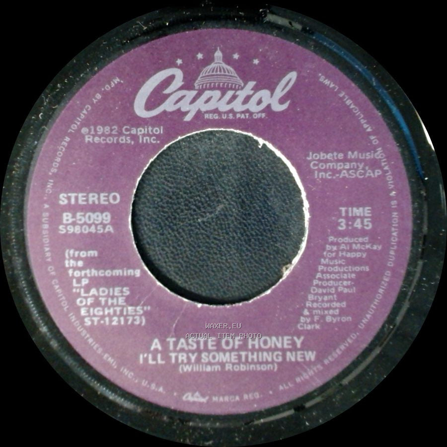 A Taste Of Honey - Good-Bye Baby / I'll Try Something New side B
